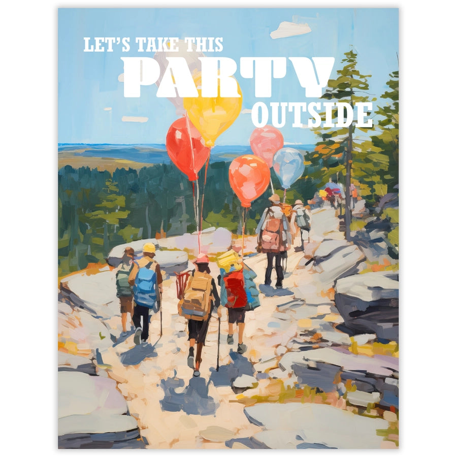 Party Outside Birthday Card