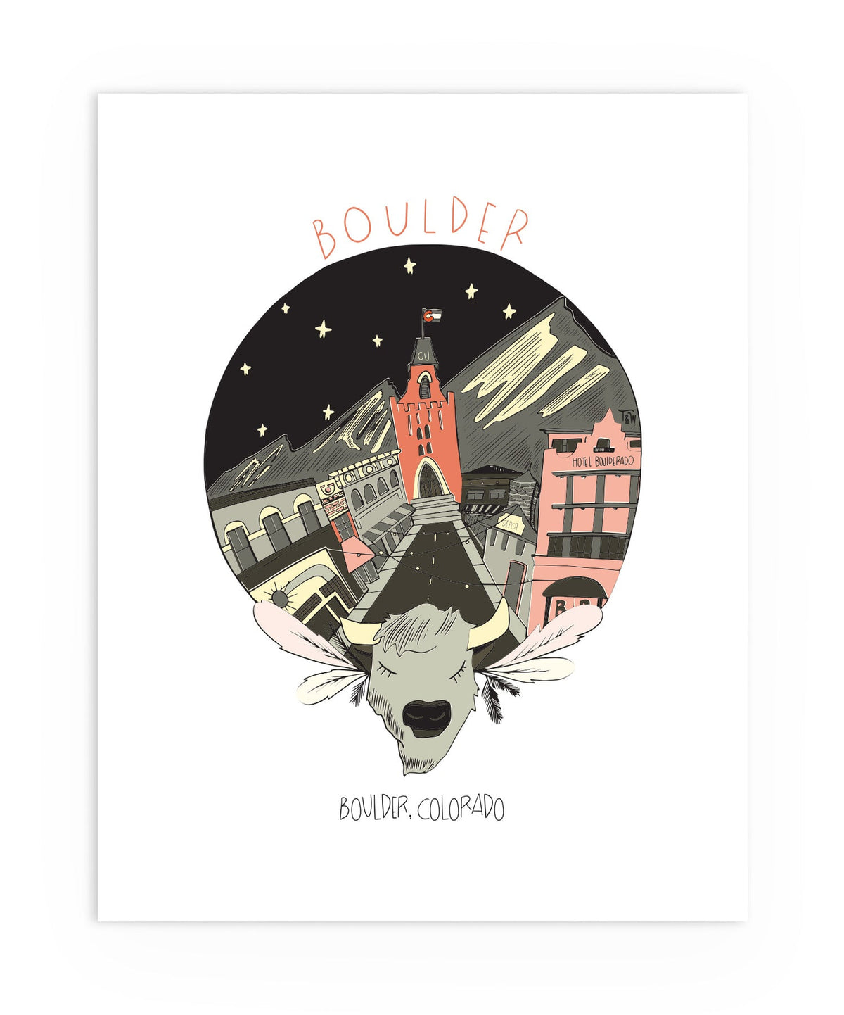 Boulder Art Print