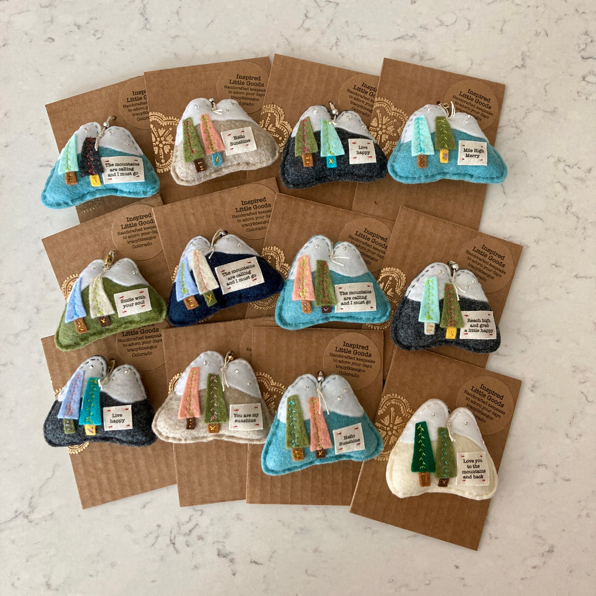 Felted Mountain Ornaments :: Multiple Uplifting Styles