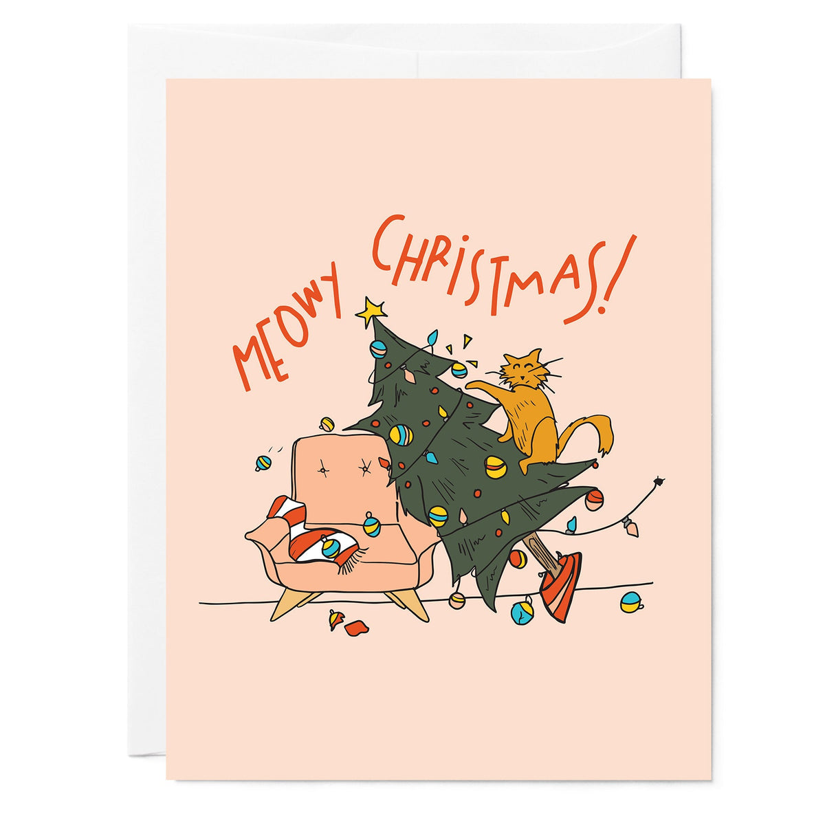 Meowy Christmas Holiday Card