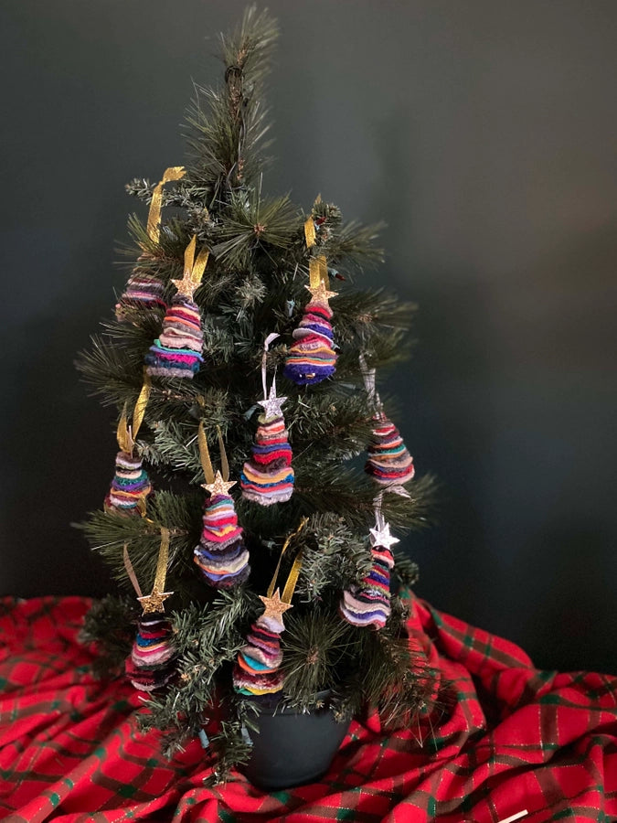 Felted Wool Small Christmas Ornament