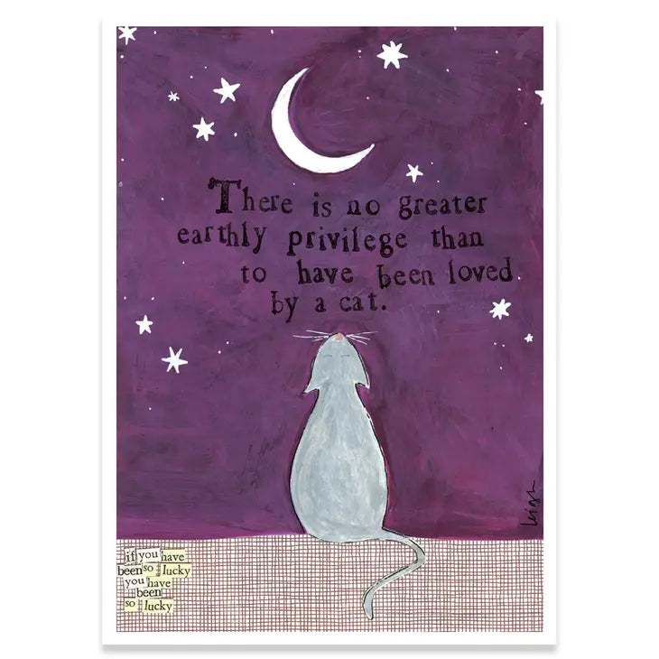 Loved By A Cat Pet Sympathy Card