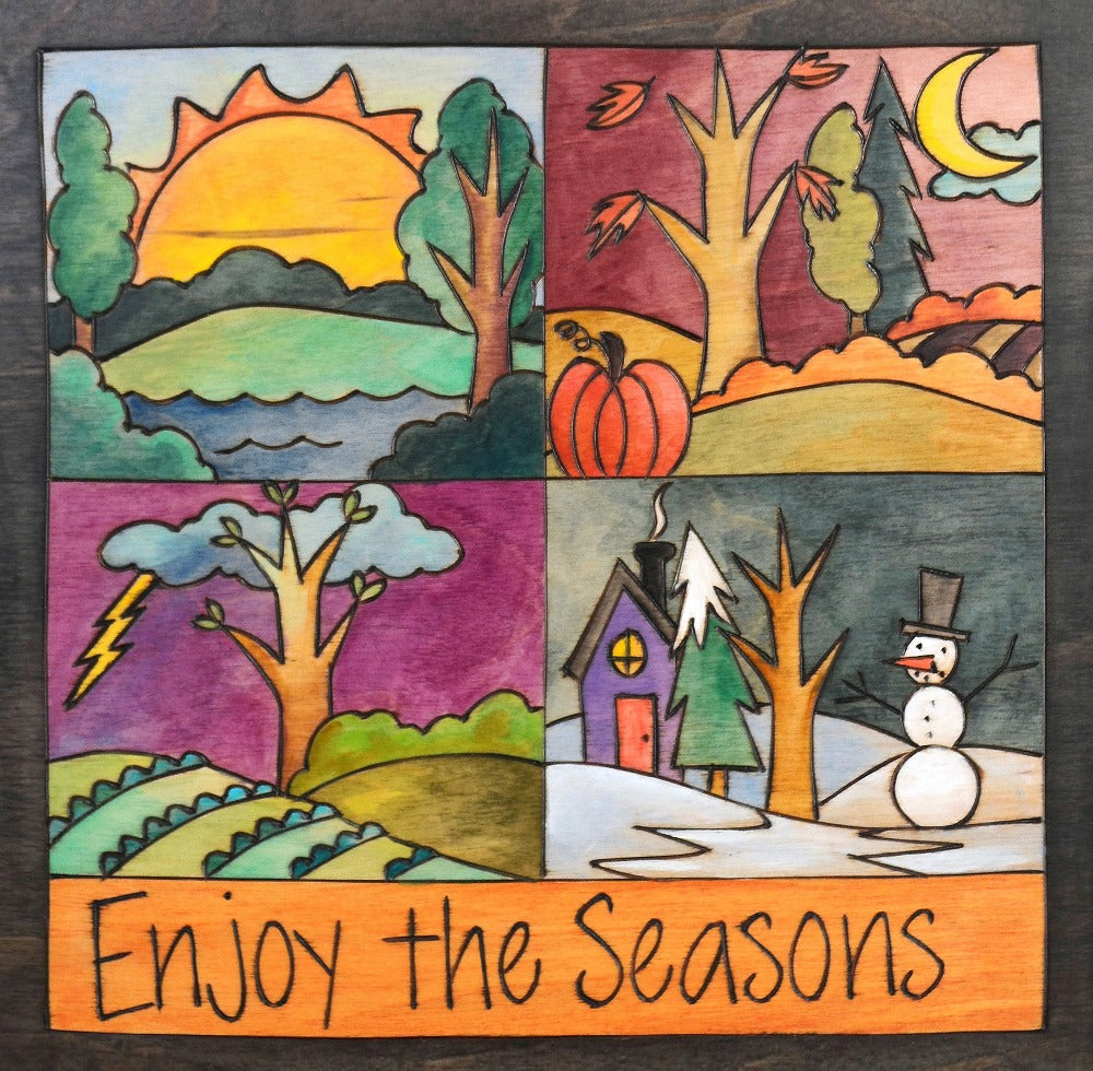 Shorts, Pants, Sweater, Coat :: Four Season :: 9x9 Plaque