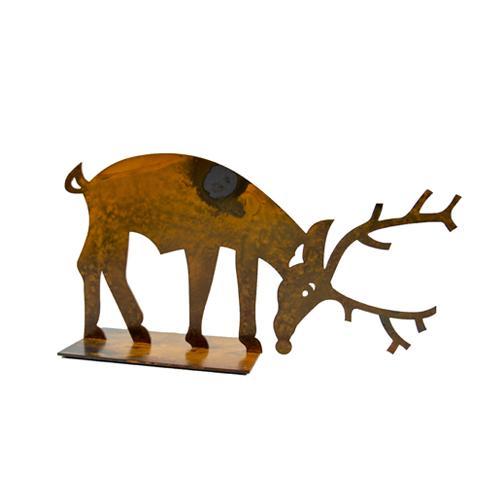 Blitzen Metal Reindeer Sculpture