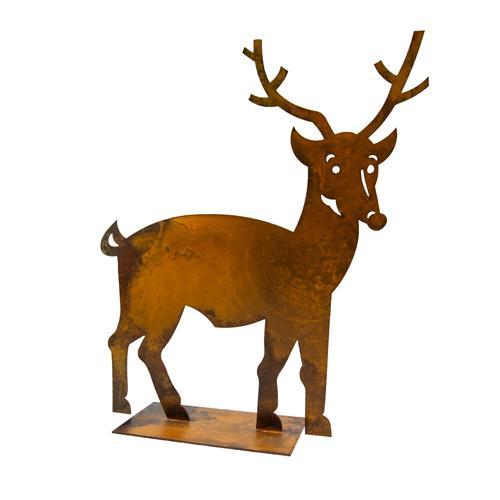 Comet Metal Tabletop Reindeer Sculpture
