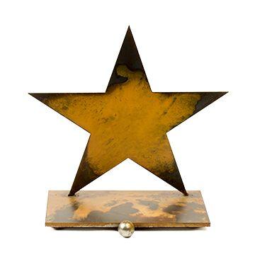 Patina Steel Star Stocking Holder