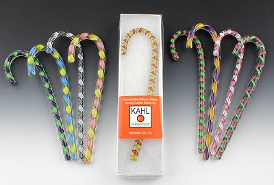 Blown Glass Candy Canes :: Robert Kahl Glass