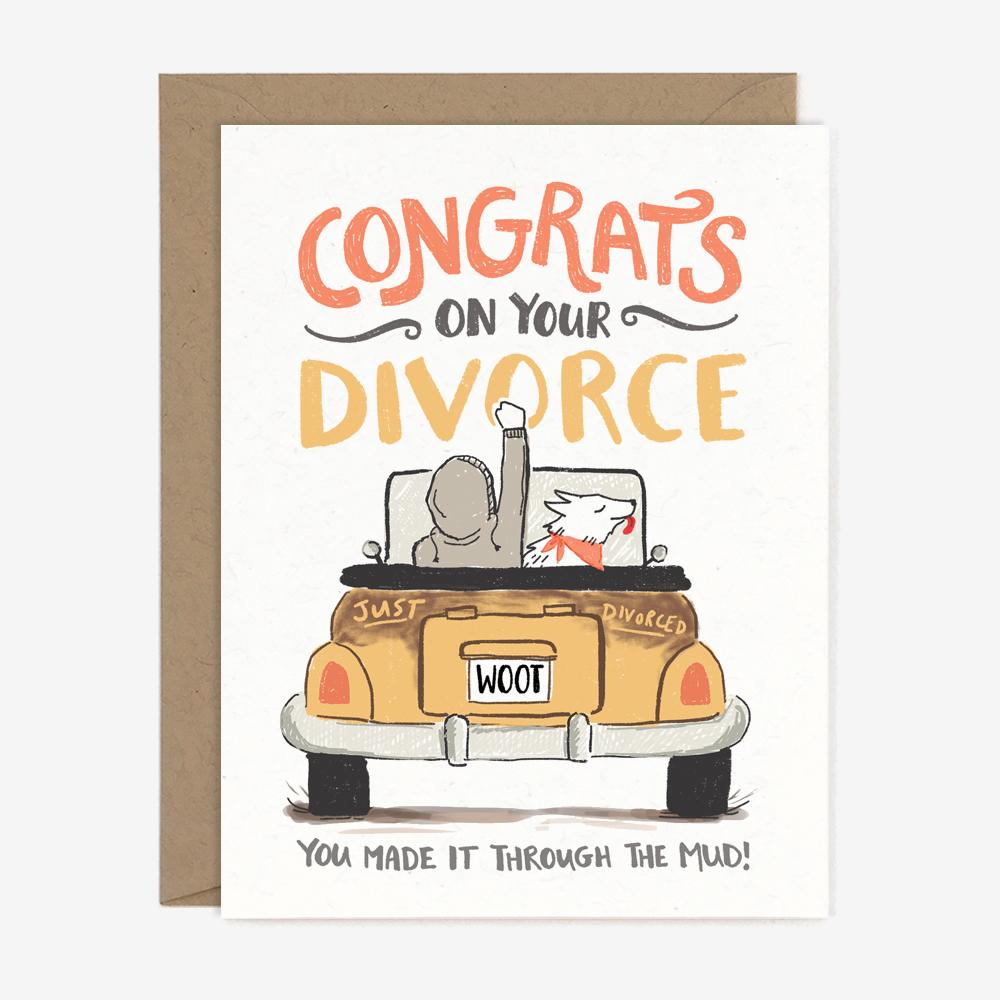 Funny Divorce Card Happy Divorce Day Loved & Divorced -  Portugal