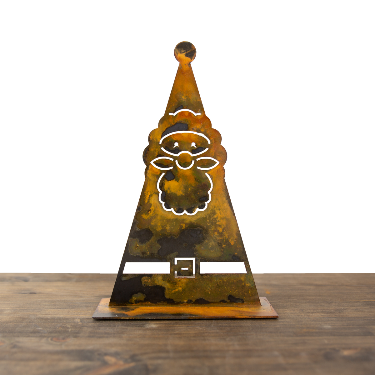 Contemporary Santa Metal Sculpture