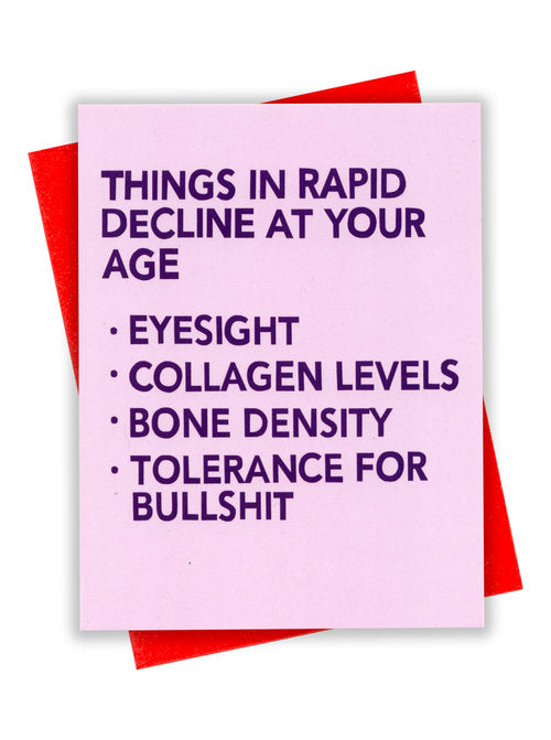 At Your Age Birthday Card