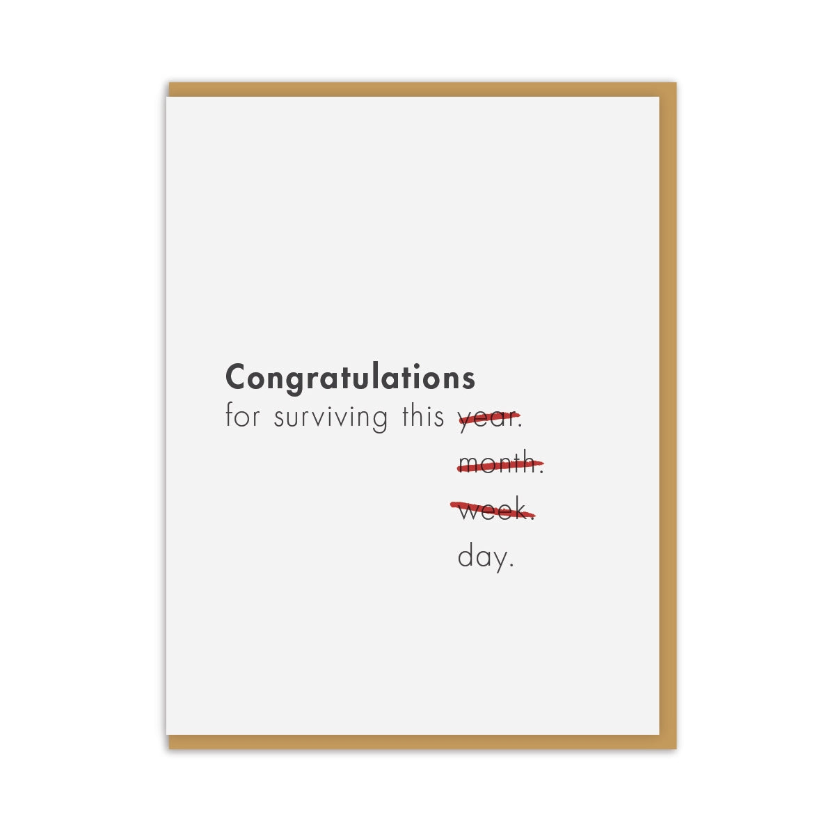 Congrats for Surviving the Day Card