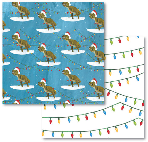 Dino Santa Gift Wrap