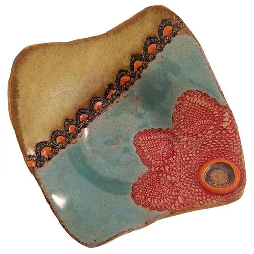 Corner Flower Small Dish