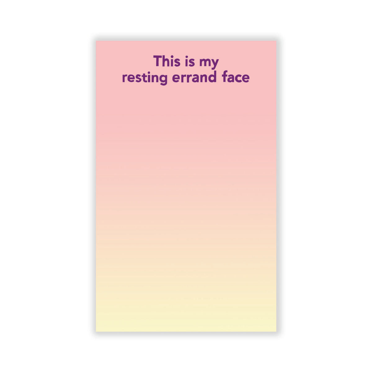 Resting Errand Face Notepad