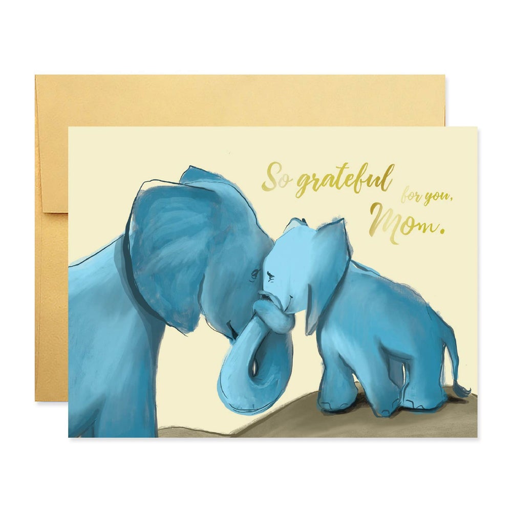 Elephant Grateful for You Mom Card