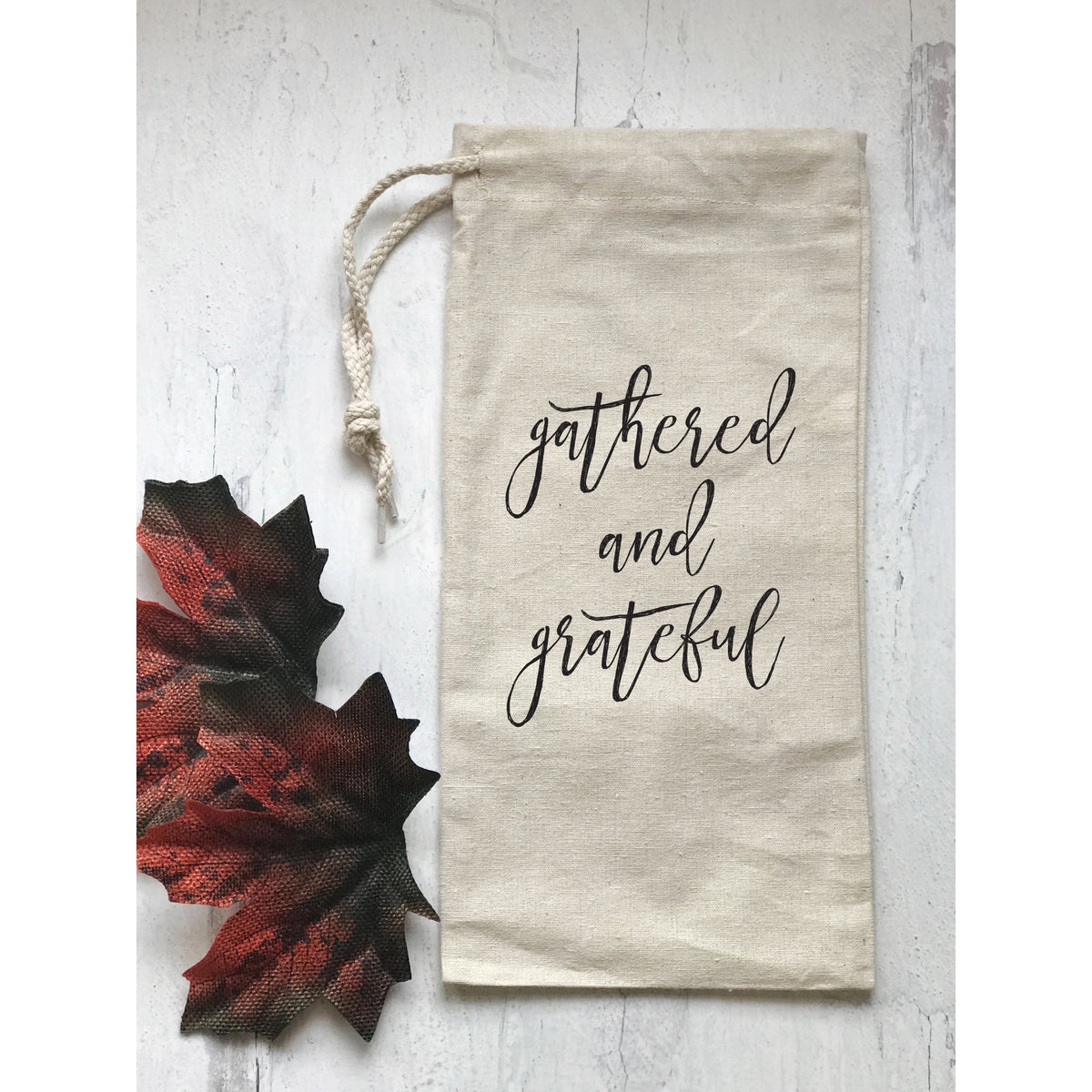 Gathered and Grateful Wine Gift Bag