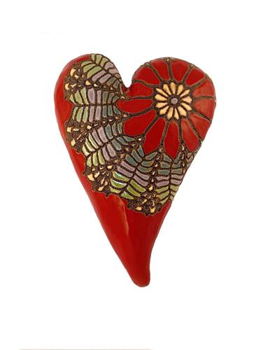 Xtra Large Ceramic Daisy Heart