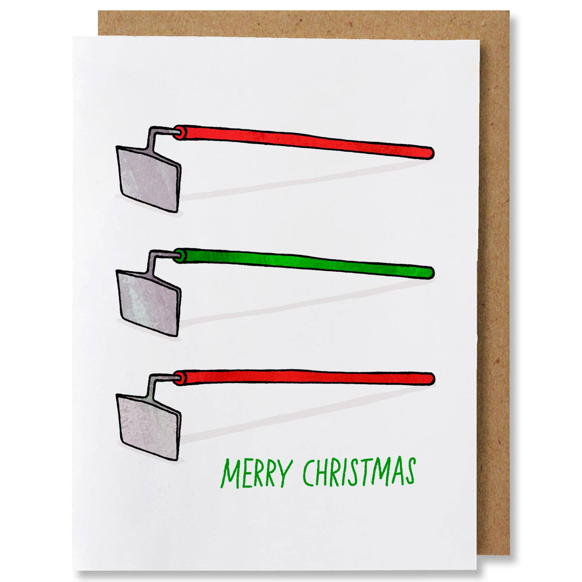 Hoe Hoe Hoe Christmas Pun Card