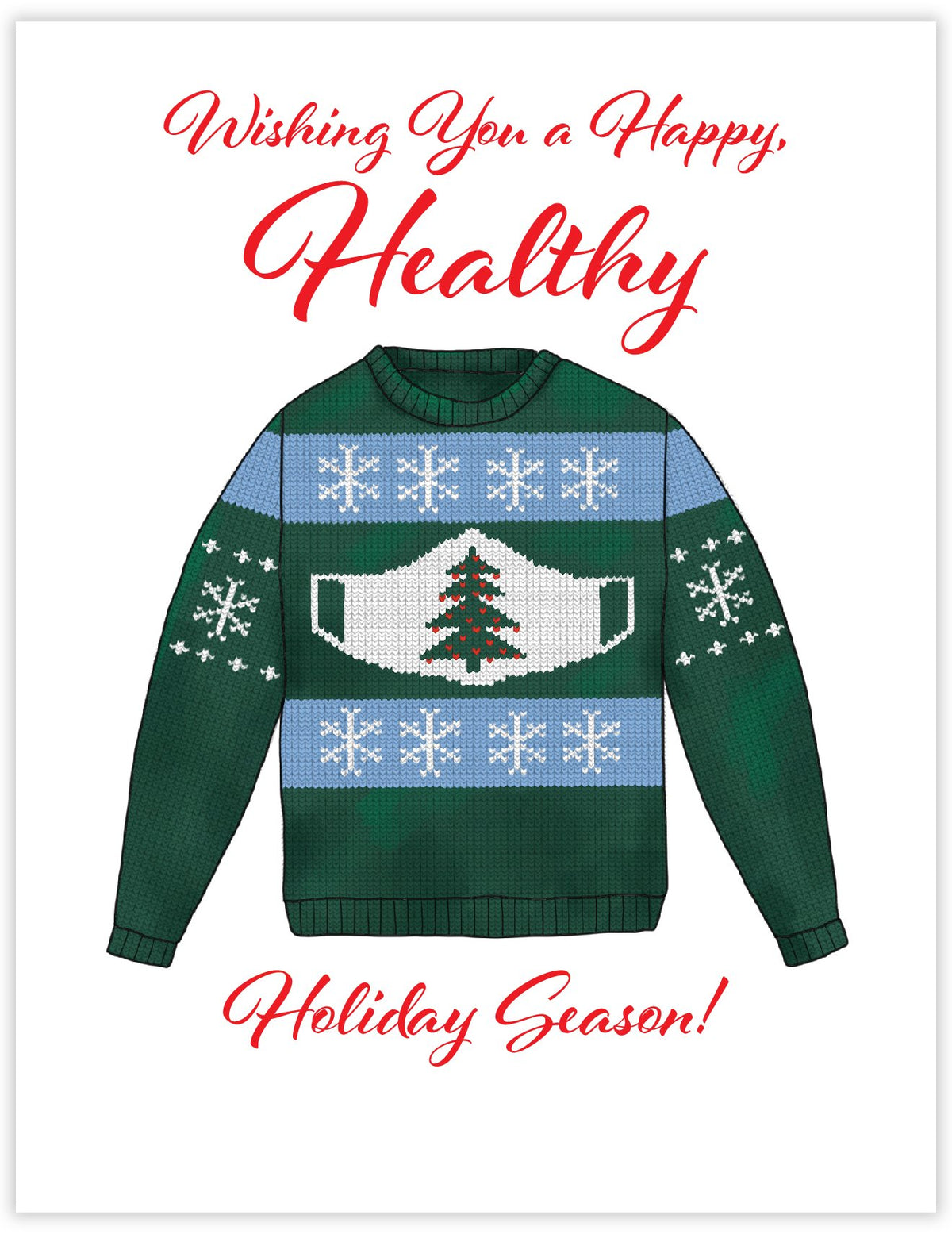Ugly Sweater with a Mask Card