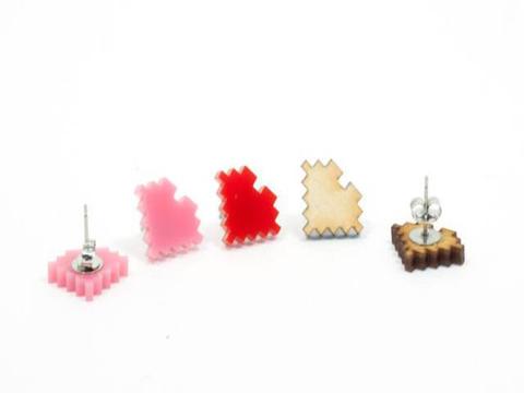8-Bit Pink Earrings