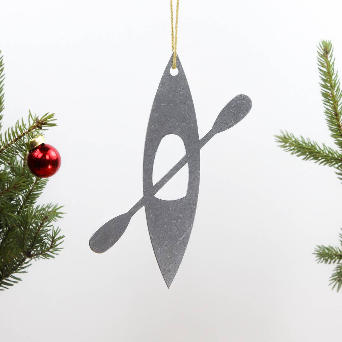 Aluminum Cutout Kayak Ornament