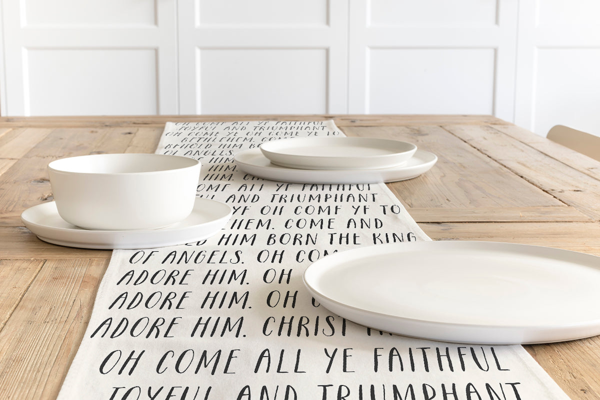 Christmas Carol Table Runner