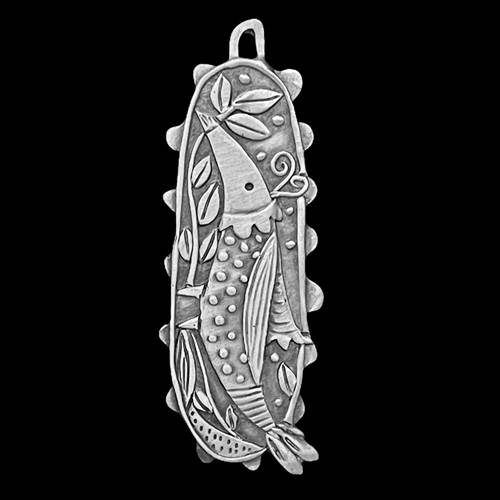 Oval Bird Ornament