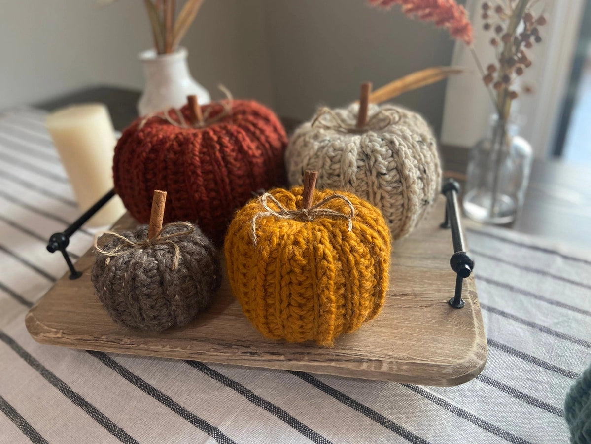 Farmhouse Crochet Pumpkins