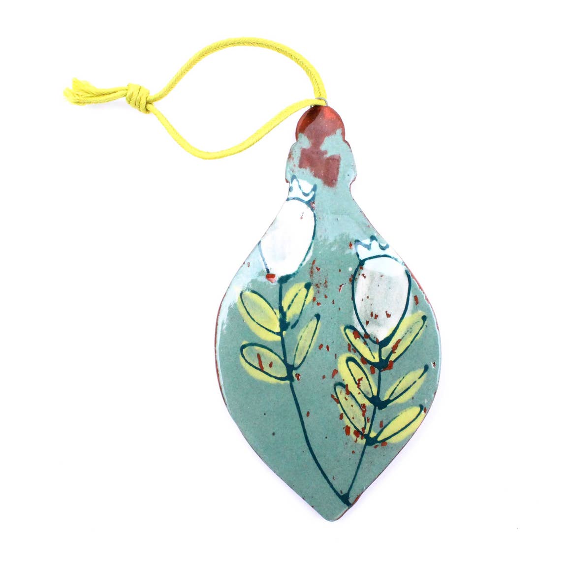 Sage Floral 2D Ornament