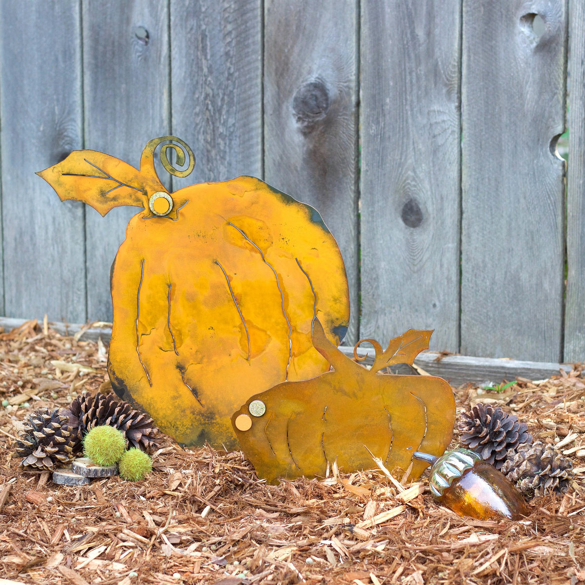 Prairie Dance Metal Pumpkins