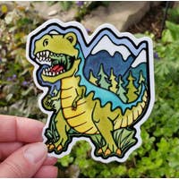 T-Rex + Mountain Sticker