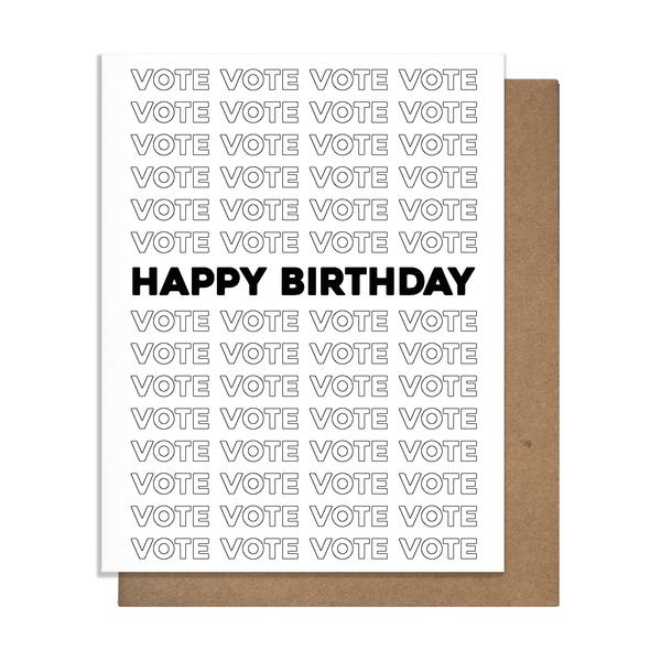 Vote Birthday Card