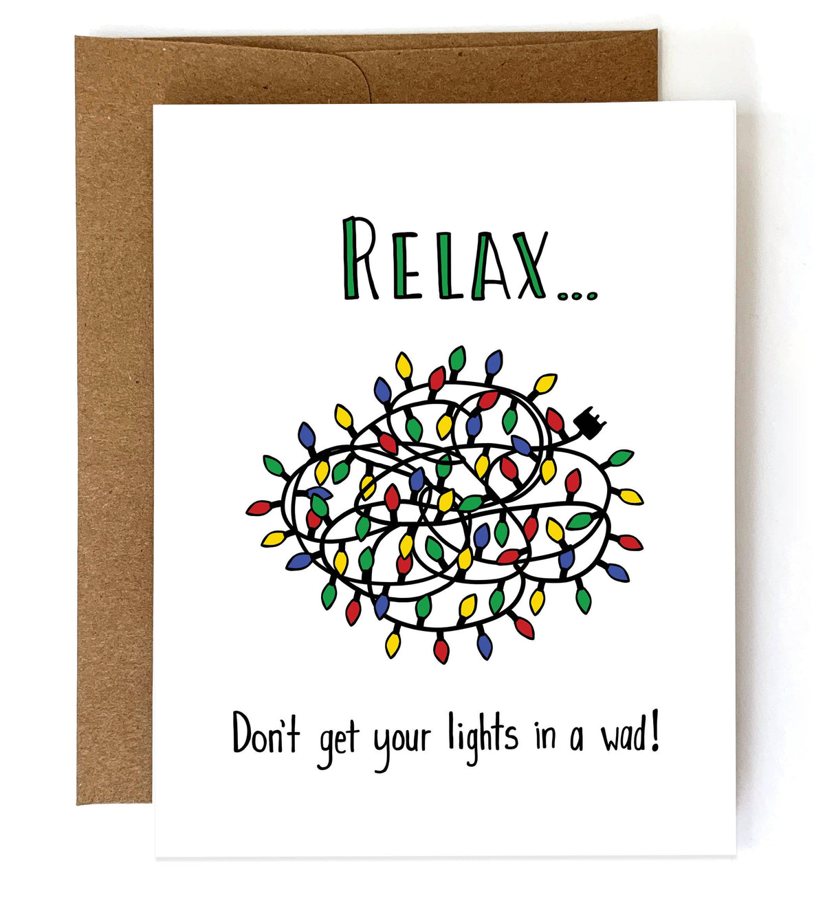 Lights in a Wad Christmas Card