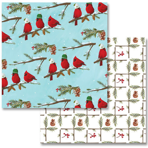 Three Cardinals Reversible Eco-Wrap