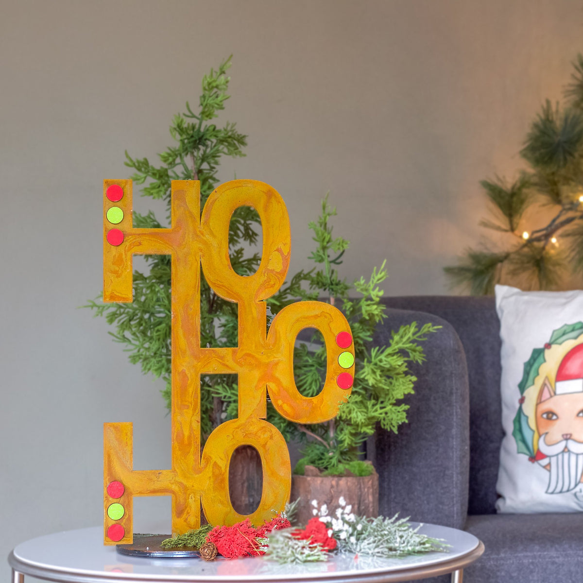 HoHoHo Holiday Metal Art