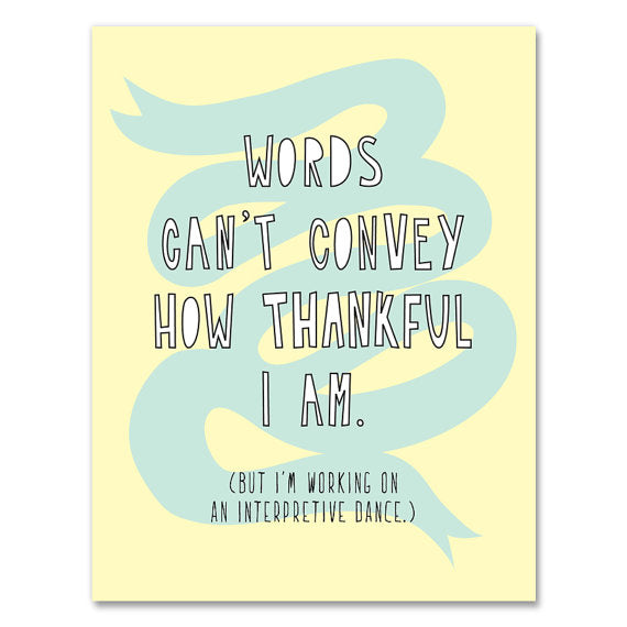 Interpretive Dance Thank You Card