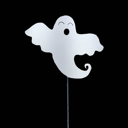 Sleepy ghost metal garden stake