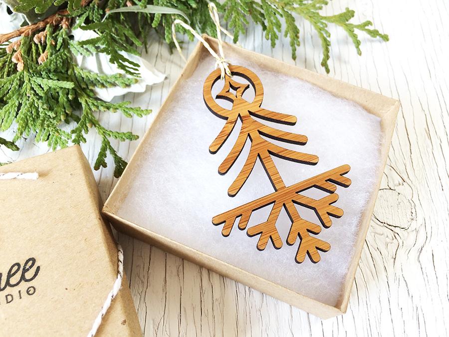 Snow Pine Ornament