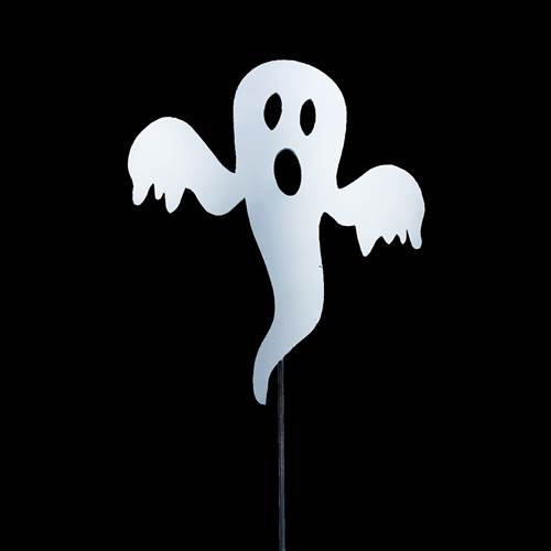 Spooky Metal Ghost Garden Stake