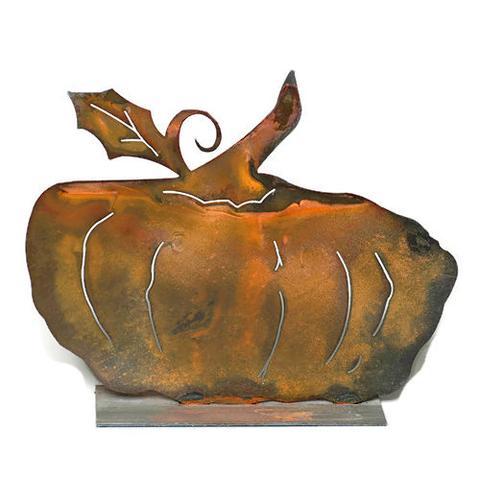 Squashed Brady Patina Prairie Dance Metal Pumpkin