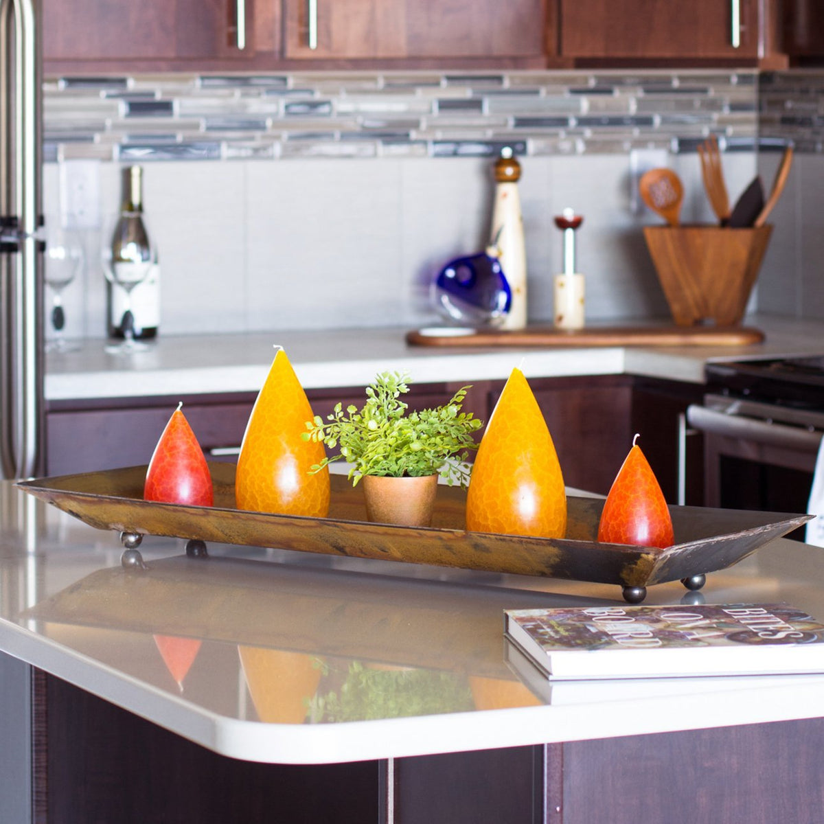 Long Rectangle Metal Accent Tray