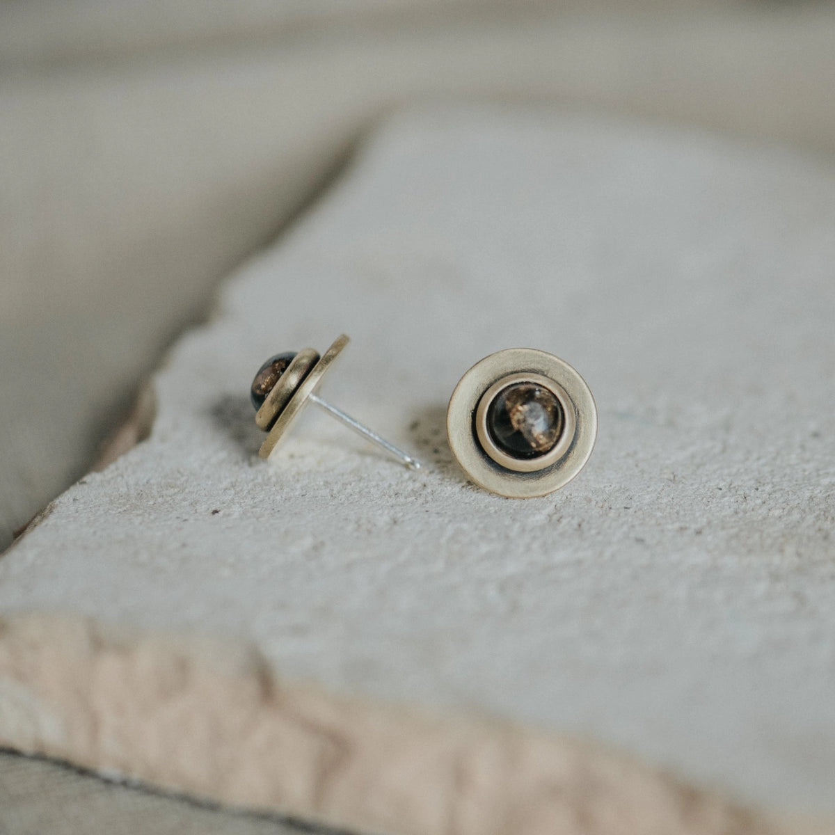 Gibbon Studs :: Copper Obsidian