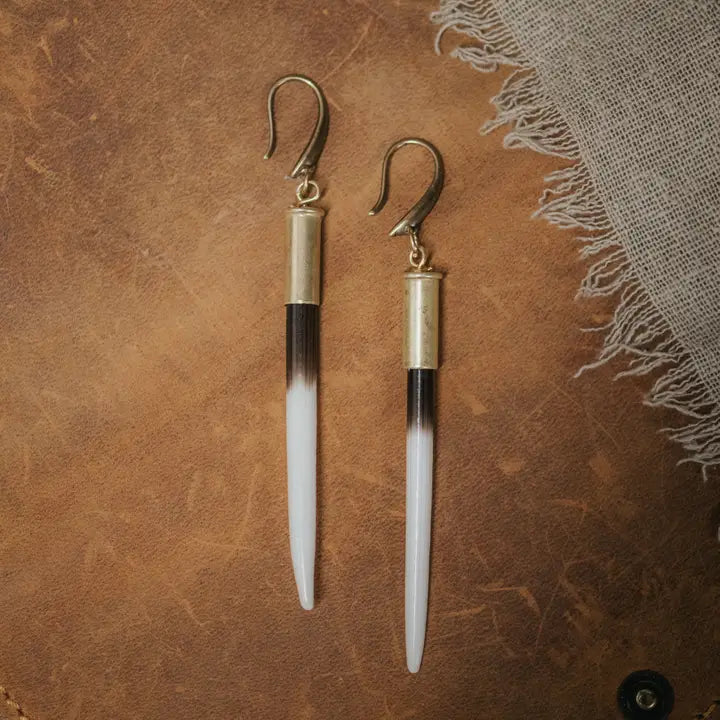 Porcupine Quill Hook Earrings