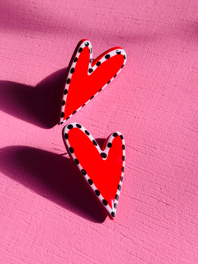 Small Heart Stud Earrings