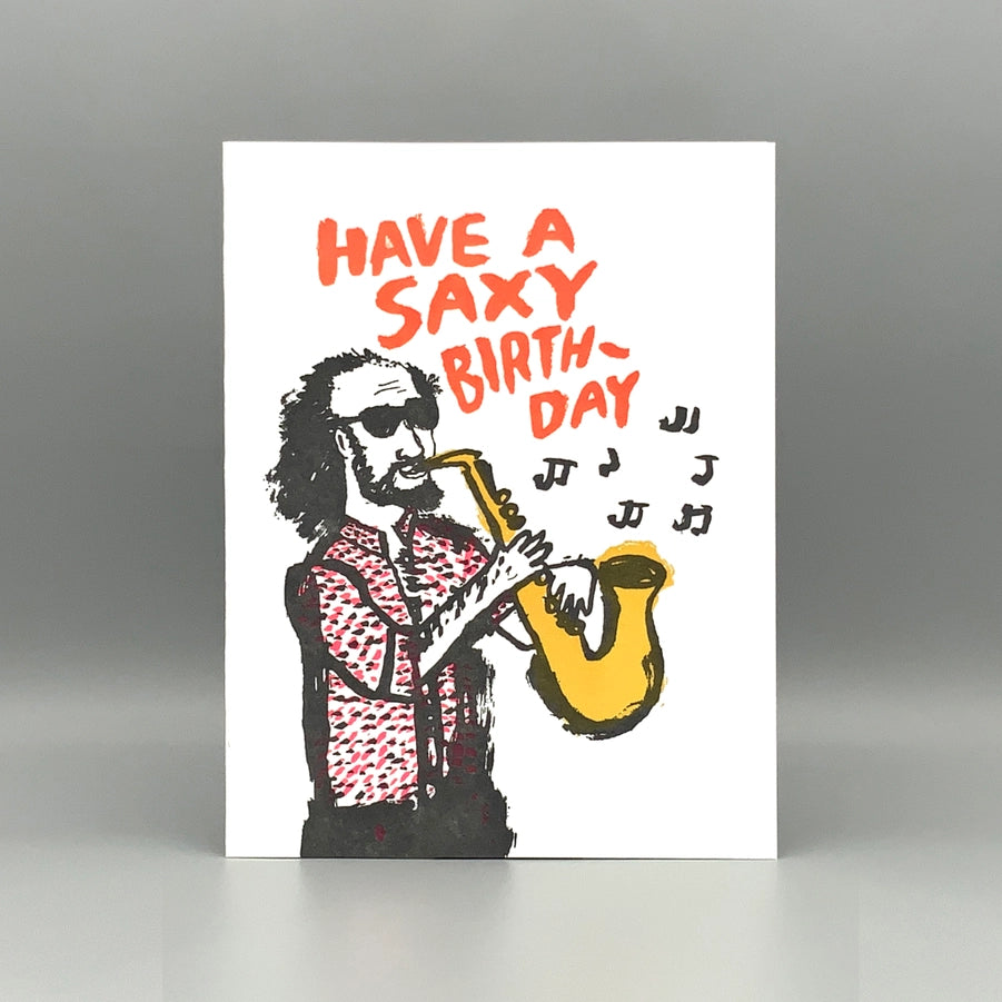 Saxy Birthday Card