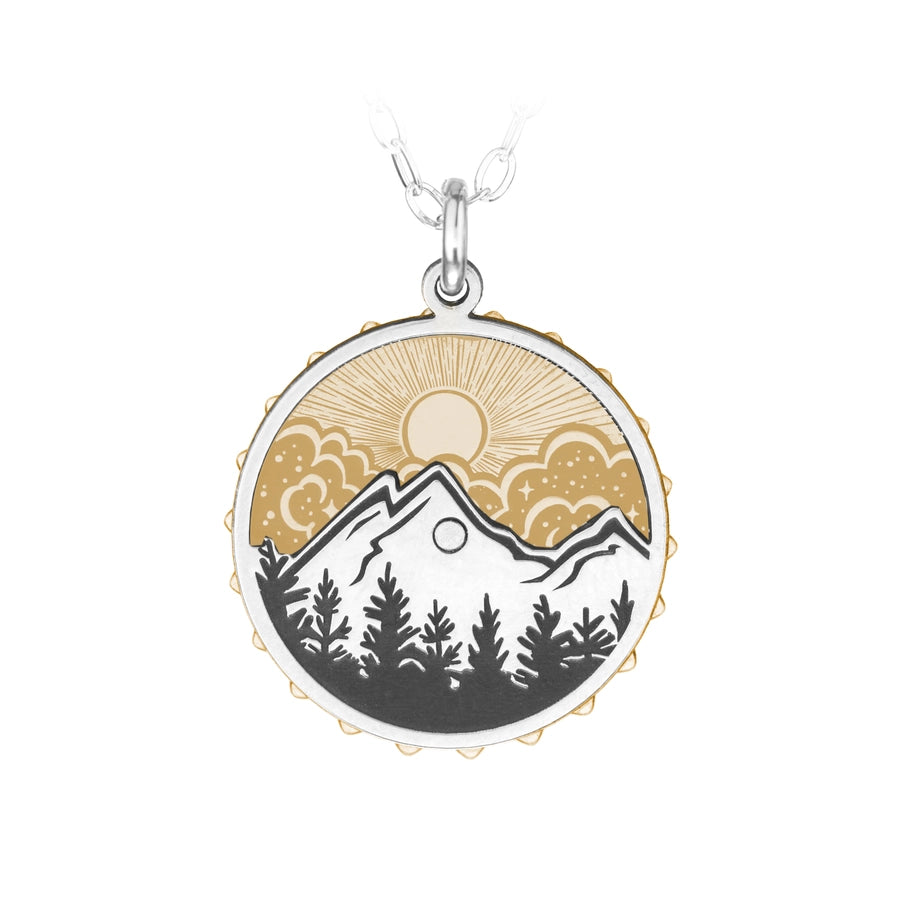 Nature's Journey Silver & Gold-Fill Spinning Necklace