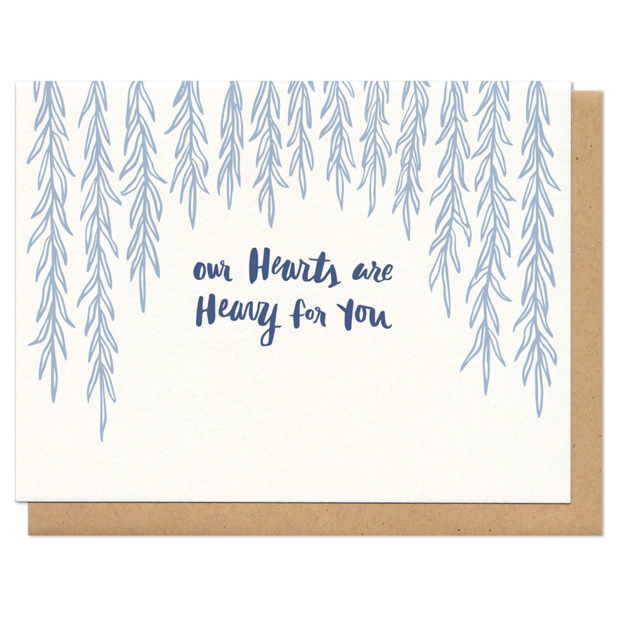 Our Hearts Are Heavy Sympathy Card