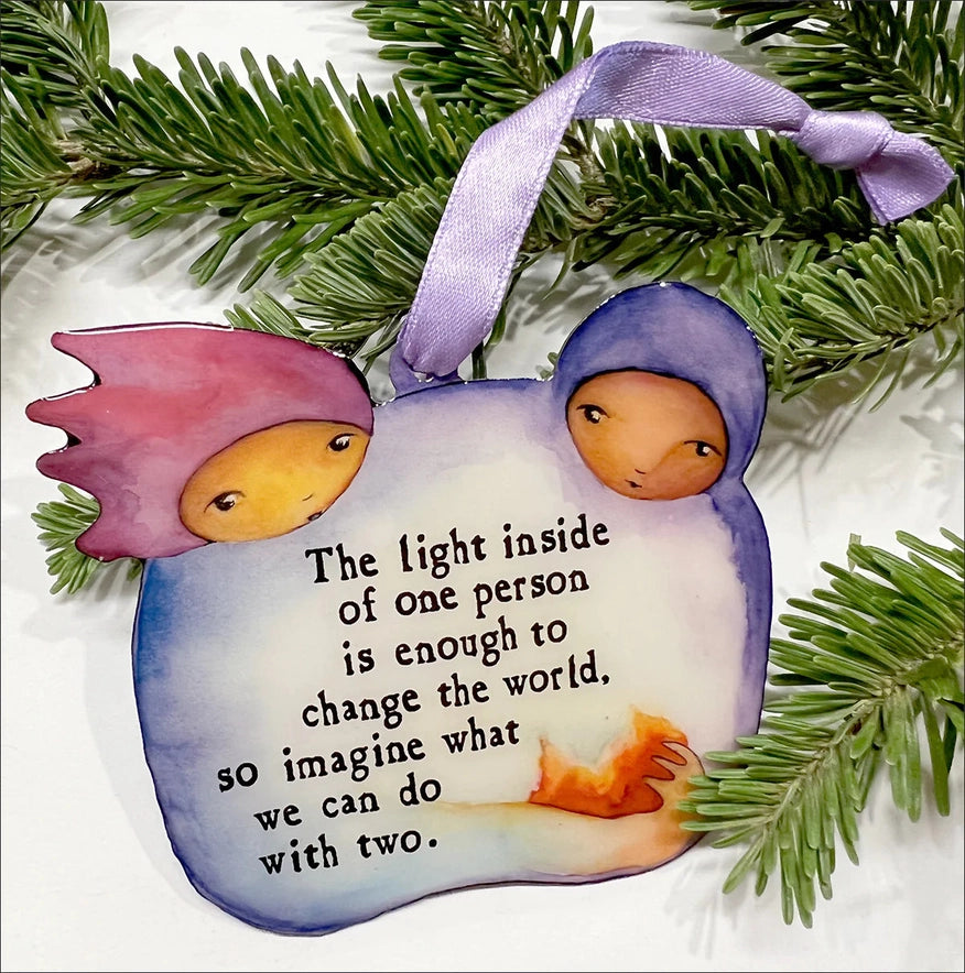 Light Within :: Enameled Aluminum Holiday Ornament