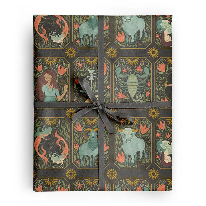 Zodiac Garden Wrapping Paper