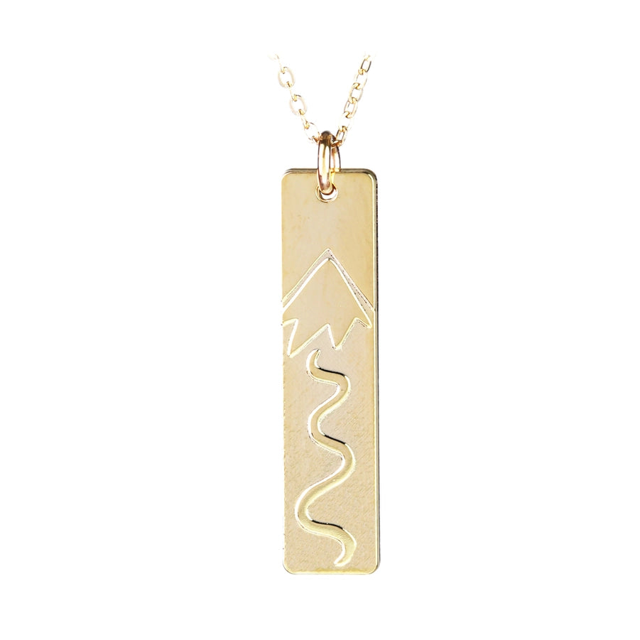 Ski Slopes Skinny Gold-Filled Bar Necklace